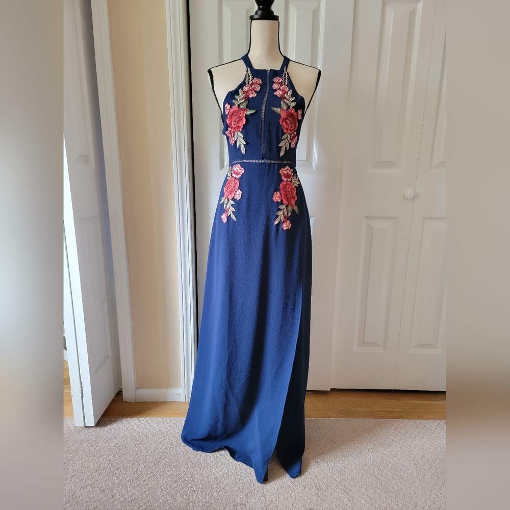 Navy Floral Maxi Dress